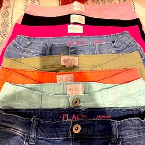 8 pairs of girls like-new and new shorts from Children’s Place